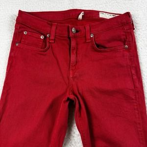 rag & bone Red Ankle Jeans